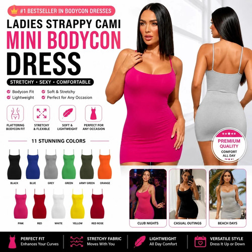 Ladies strappy cami - strappy, mini