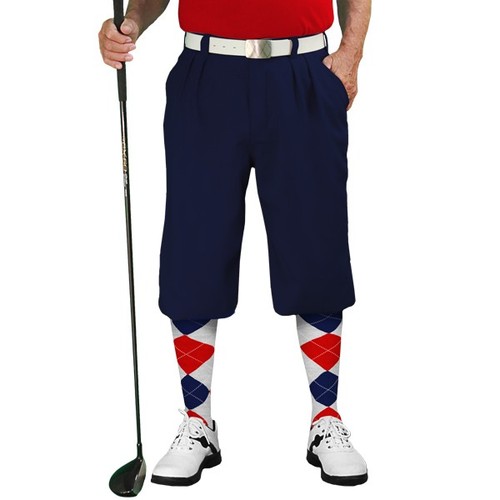 Golf knickers navy microfiber - golf,