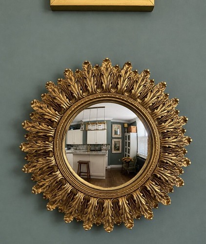 Gold antiqued round double - gold,