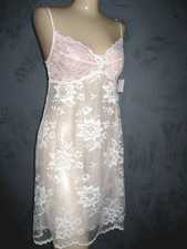 Claire Pettibone Chemise Nightgown Baby Pink Pale Ivory Lace Joyce 34 NWT Unworn