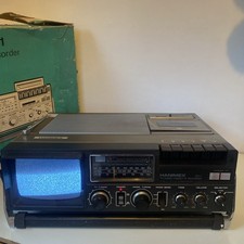 Vintage HANIMEX 531-1 Portable TV Radio Cassette Recorder 1980s CRT