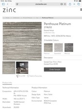 Zinc Penthouse Platinum Fabric