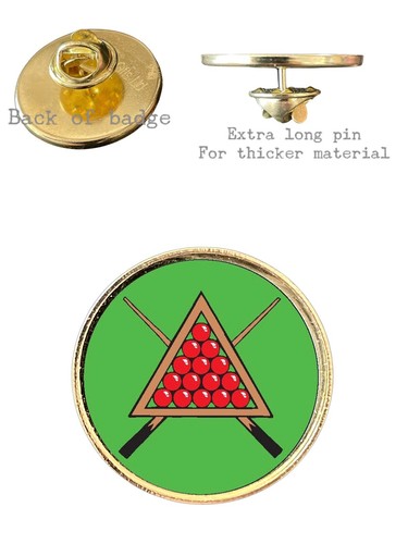 Snooker 26mm metal lapel - snooker, (a)