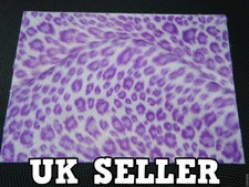 FAUX FUR FABRIC PURPLE LEOPARD