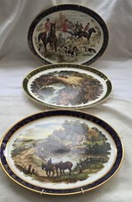 Large OVAL DISPLAY PLATES x3