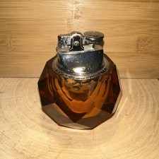 Vintage Amber Cut Crystal