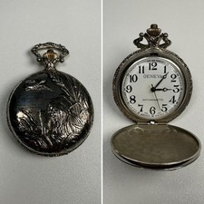 Vintage Geneva Antimagnetic Wind Up Mechanical Pocket Watch Hunting Nature Case