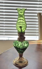 Vintage Mini Oil Lamp Green