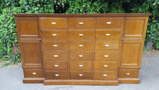 Large solicitors oak cabinet 20 drawers 2 cupboards