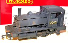 Hornby R3024 BR Pug 51240 Boxed Prof. Weathered Tested Superb OO Locomotive 00