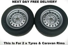 2 X NEW 4' PCD STEEL CARAVAN