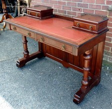 Victorian gothic walnut desk
