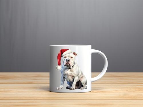American bulldog christmas - american,