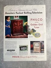 Philco Television and Clock Radio - Vintage Advertising - Original Advert - 1953