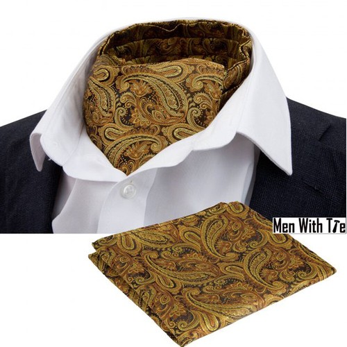 Gold yellow paisley - gold,