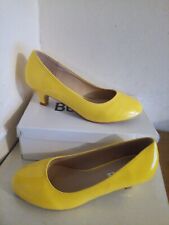 Buckle low kitten heels shoes patent pu court work evening pumps UK size 6 or 7