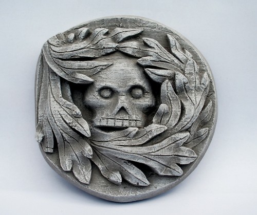Green man skull gothic wall - man,