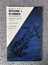Rayleigh v Plymouth Speedway Programme 28/06/69