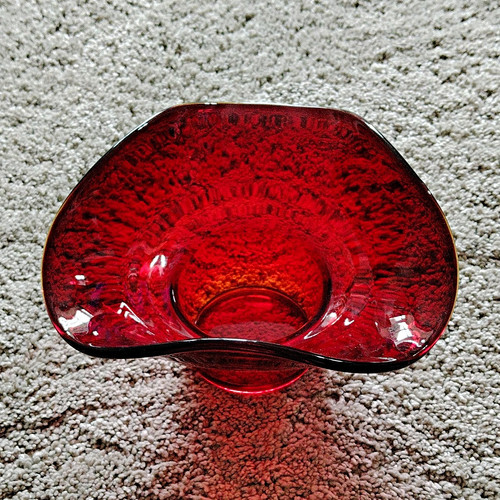 Red art glass decorative - art,