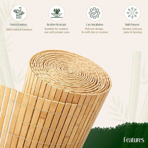 Bamboo slat fence - slat, screening