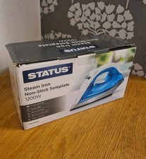 Status Steam Iron 1200W – Non-Stick Soleplate, 4 Heat Settings, Blue