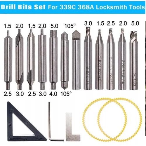Drill bits cutter set - set, for