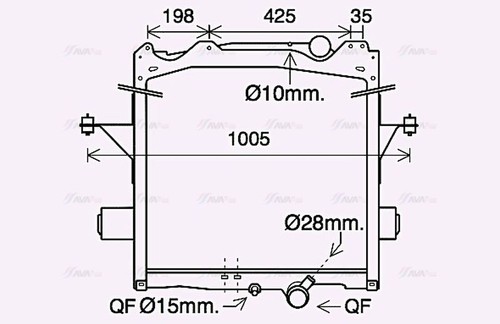 Ava coolant radiator vl2085 - coolant,