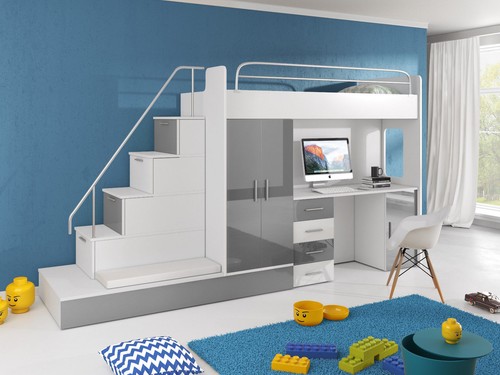 Youth room double bunk bed