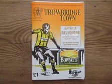 3 MAY 1997 TROWBRIDGE TOWN v ERITH & BELVEDERE, LAST EVER GAME FROME ROAD GROUND