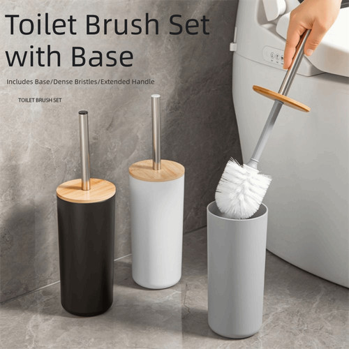 Anti drip toilet brush set - anti,