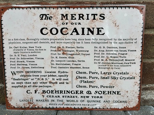 Pure drugs tin - pure, sign