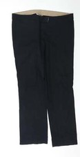 Full Circle Womens Black Cotton Blend Trousers Size W36 L29