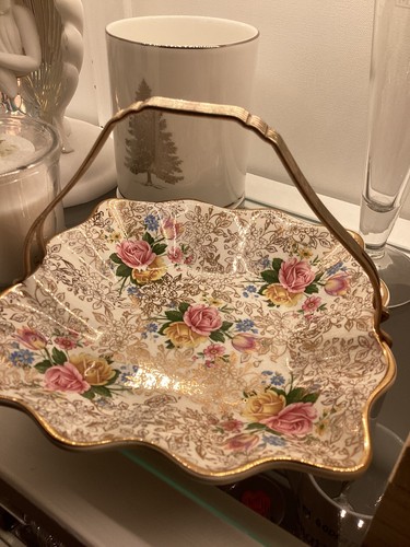 Crownford burslem flower plate - burslem,
