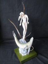 Rare Albany Worcester Bronze Fine China,Mermaid & Seal figurine ,Ltd Edition