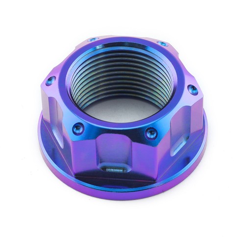 Titanium flanged axle nut m24 - flanged,