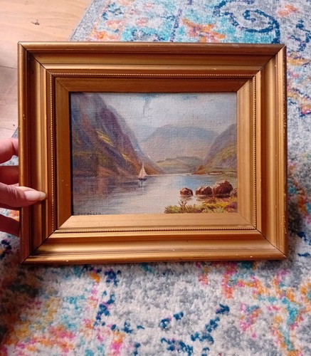 Vintage signed oil painting - oil,
