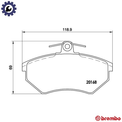 Brake pad set disc - disc,