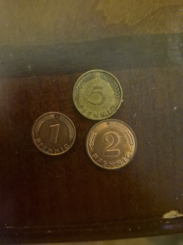 German pfennig coins - pfennig,