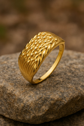 Mens row keeper ring - 4, 18ct