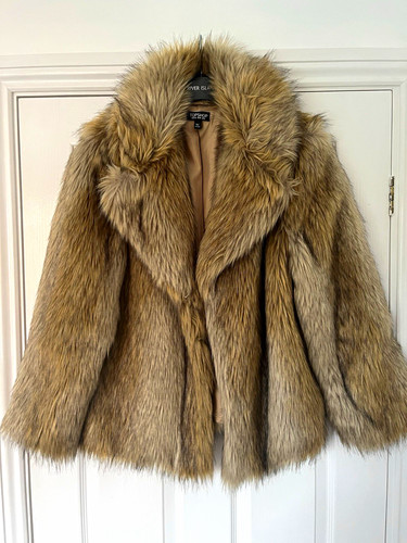 Topshop womens brown faux - brown, fur