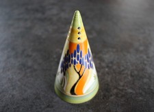 WEDGWOOD CLARICE CLIFF BIZARRE WINDBELLS CONICAL SUGAR SHAKER IN MINT CONDITION