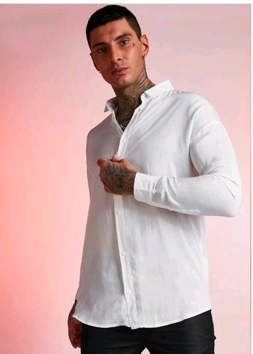 Boohooman viscose long sleeve - viscose,