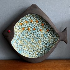 Vintage Mid Century Beswick Pottery Fish Shaped Dish 2133 England