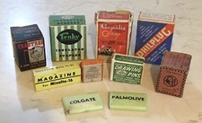 10 x VINTAGE ADVERTISING BOXES COLGATE KODAK PALMOLIVE TENBY MAGAZINE CRABTREE