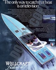 Wellcraft Offshore Boat Miami Vice TV Show Magazine Ad Repro 8x10 Photo
