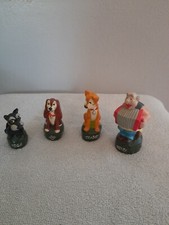 Set of 4 Vintage Disney Lady & The Tramp Handpainted Figurines