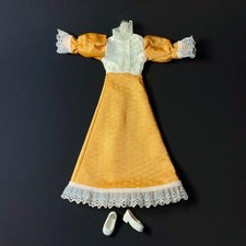 1980s gold maxi dress with
