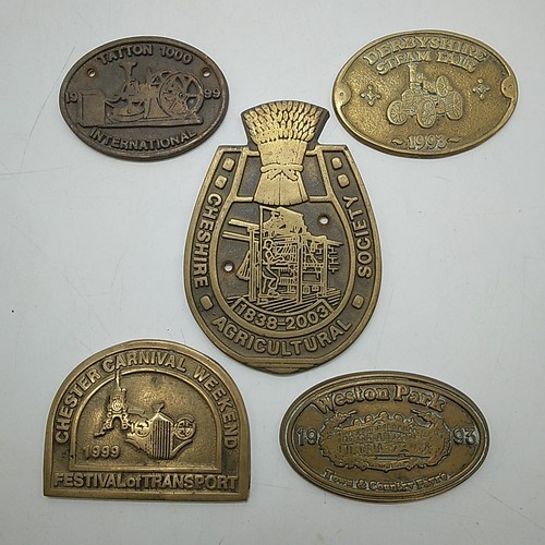 Canal boat brass - x5, medal