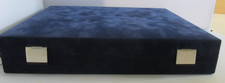 Coin Box With Blue  Velveteen cover and Metal Clasps & 3 x Trays  EMPTY