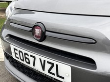 Fiat 500 2016on Front Badge Covers Gloss Black 